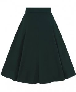 New In Hell Bunny Carlie 50's Swing Skirt Dark Green