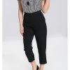 New In Hell Bunny Carlie 50's Cigarette Trousers Black