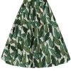 New In Hell Bunny Rainforest 50's Swing Skirt Ivory