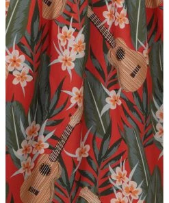 Hell Bunny Ukulele 50's Swing Skirt Orange