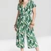 Hell Bunny Rainforest 70's Jumpsuit Ivory New In
