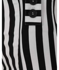 Hell Bunny Otho 40's Pinafore Pencil Skirt Black White New In