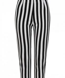 Hell Bunny Otho 60's Trousers Black White