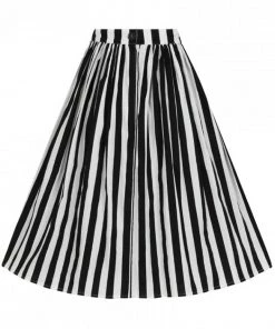 Hell Bunny Juno 50's Swing Skirt Black White New In