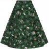 Hell Bunny Hex Spiderweb 50's Swing Skirt Black