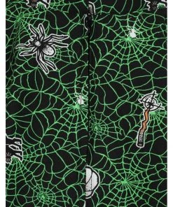 Hell Bunny Hex Spiderweb 50's Swing Skirt Black