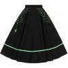 New In Hell Bunny Miss Muffet Spiderweb 50's Swing Skirt Black Green