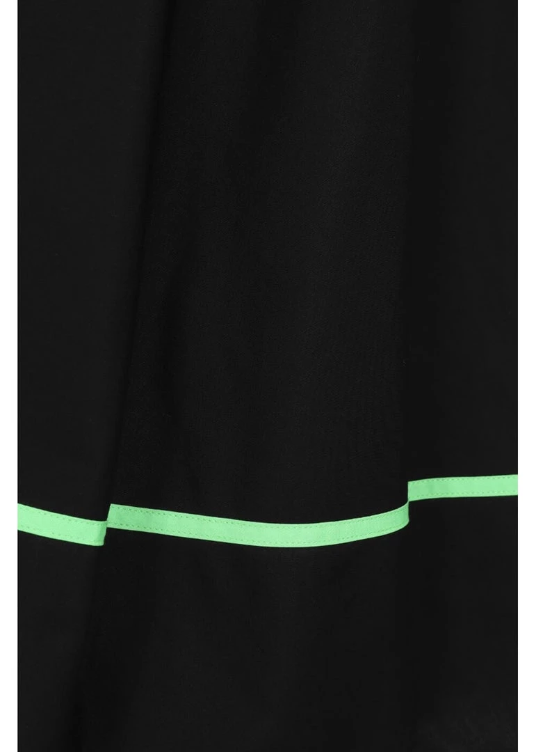 New In Hell Bunny Miss Muffet Spiderweb 50's Swing Skirt Black Green