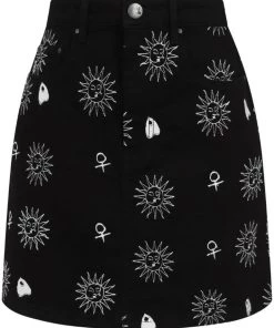 Hell Bunny Oculus Ouija Mini 60's Skirt Black