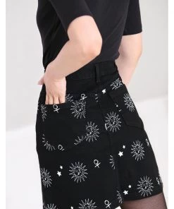 Hell Bunny Oculus Ouija Mini 60's Skirt Black