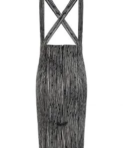 Hell Bunny Regan 50's Pinafore Pencil Skirt Black New In