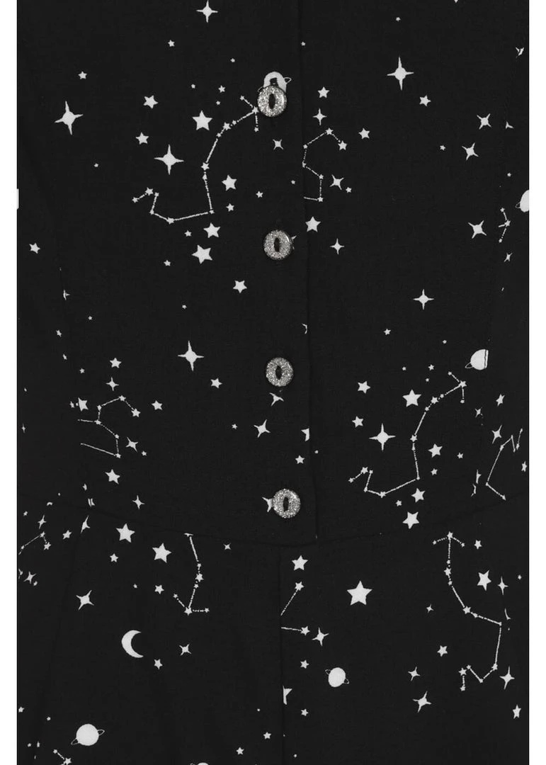 New In Hell Bunny Zodiac 70's Jumpsuit Black