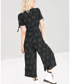 New In Hell Bunny Zodiac 70's Jumpsuit Black