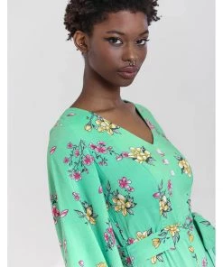 New In Hell Bunny Adelina 70's Jumpsuit Mint Green