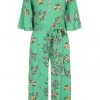 New In Hell Bunny Adelina 70's Jumpsuit Mint Green