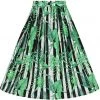 New In Hell Bunny Solana Leaves 50's Swing Skirt Black White