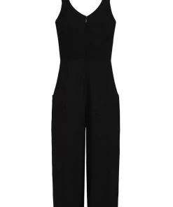 Hell Bunny Tabitha 80's Jumpsuit Black