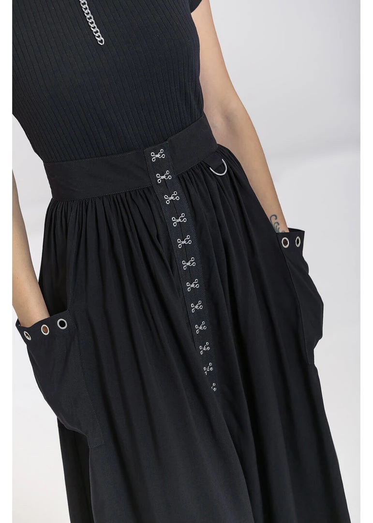 Hell Bunny Tabitha 80's Skirt Black