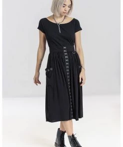 Hell Bunny Tabitha 80's Skirt Black