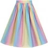 Hell Bunny Halo Ombre 50's Rainbow Swing Skirt Multi New In