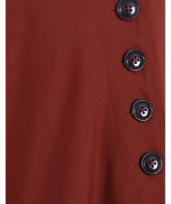 Hell Bunny Ravenwood 40's Swing Skirt Brown New In