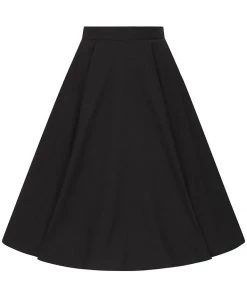 New In Hell Bunny Abi 50's Swing Skirt Black