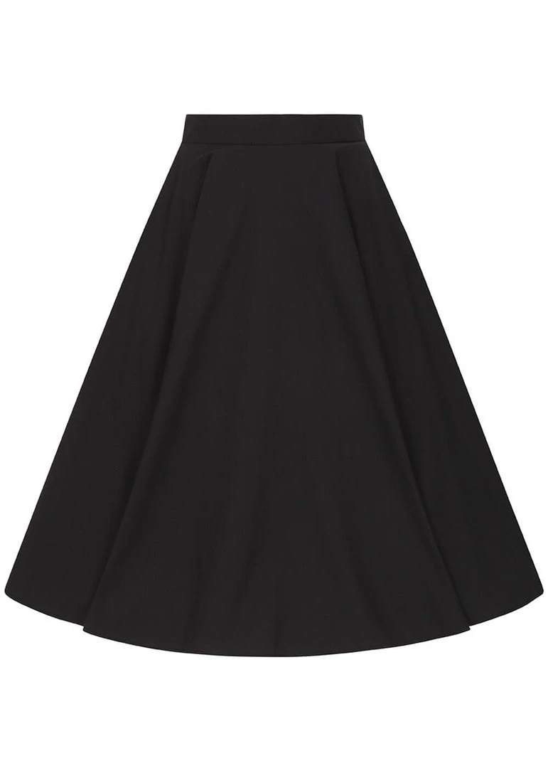 New In Hell Bunny Abi 50's Swing Skirt Black