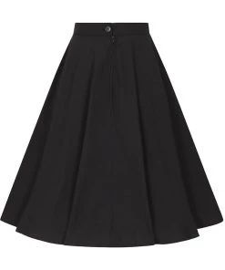 New In Hell Bunny Abi 50's Swing Skirt Black