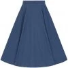 Hell Bunny Abi 50's Swing Skirt Navy