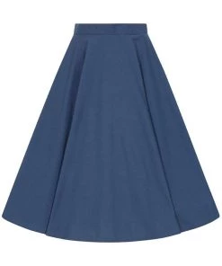 Hell Bunny Abi 50's Swing Skirt Navy