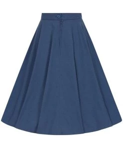 Hell Bunny Abi 50's Swing Skirt Navy