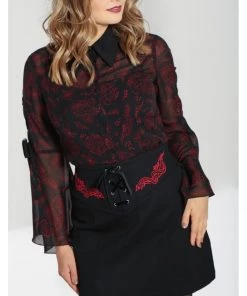 Hell Bunny Tallulah Snake 60's Mini Skirt Black