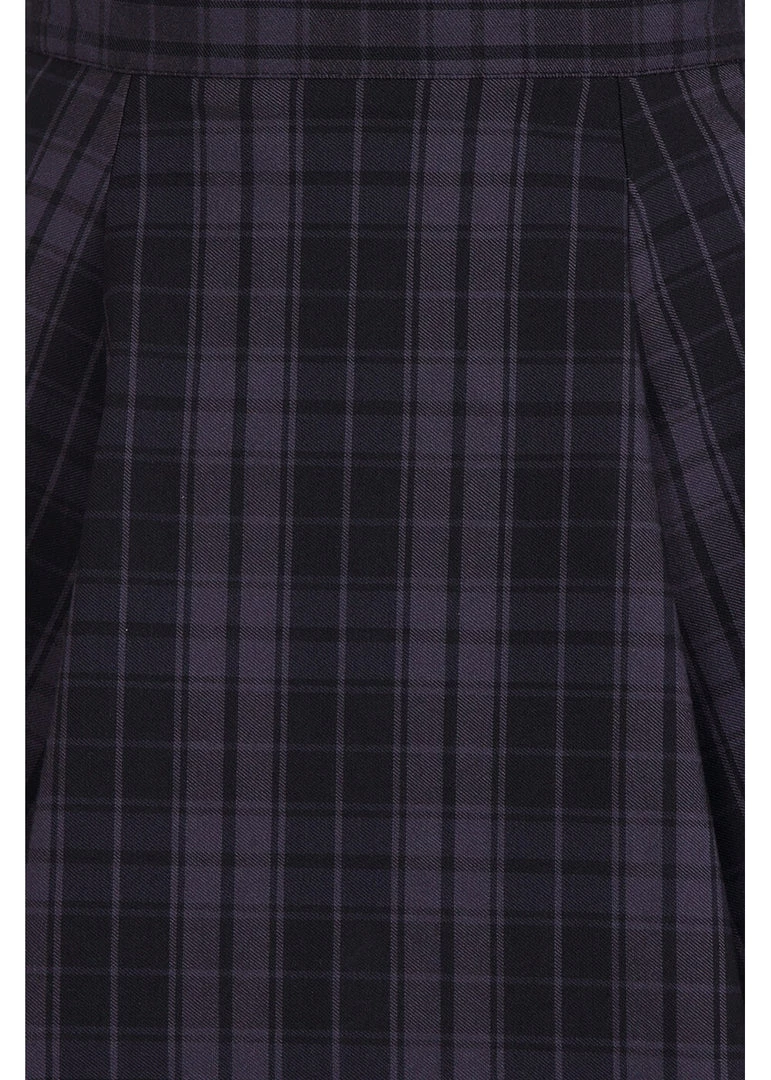 Hell Bunny Gail 50's Skater Skirt Grey