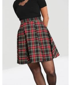 New In Hell Bunny Smith 50's Skater Skirt Black Red