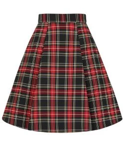 New In Hell Bunny Smith 50's Skater Skirt Black Red