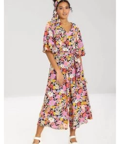 Hell Bunny Nadine 60's Jumpsuit Multi Colour