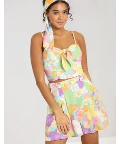 Hell Bunny Florette 60's Shorts In Multi