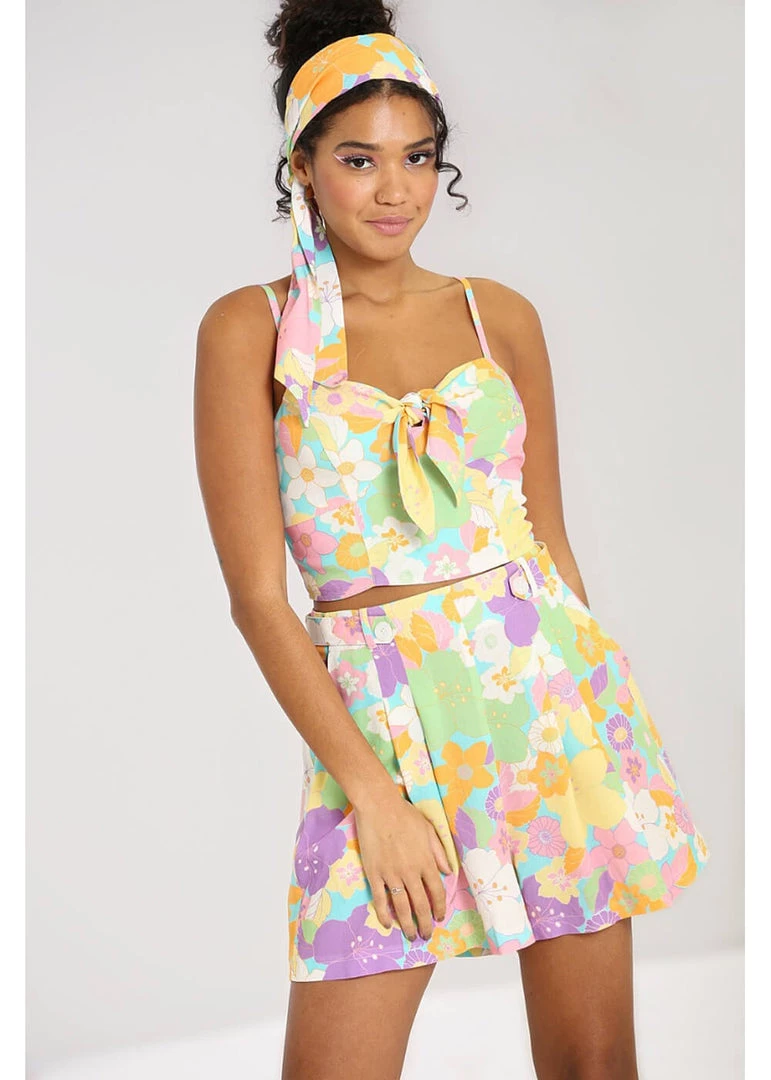Hell Bunny Florette 60's Shorts In Multi