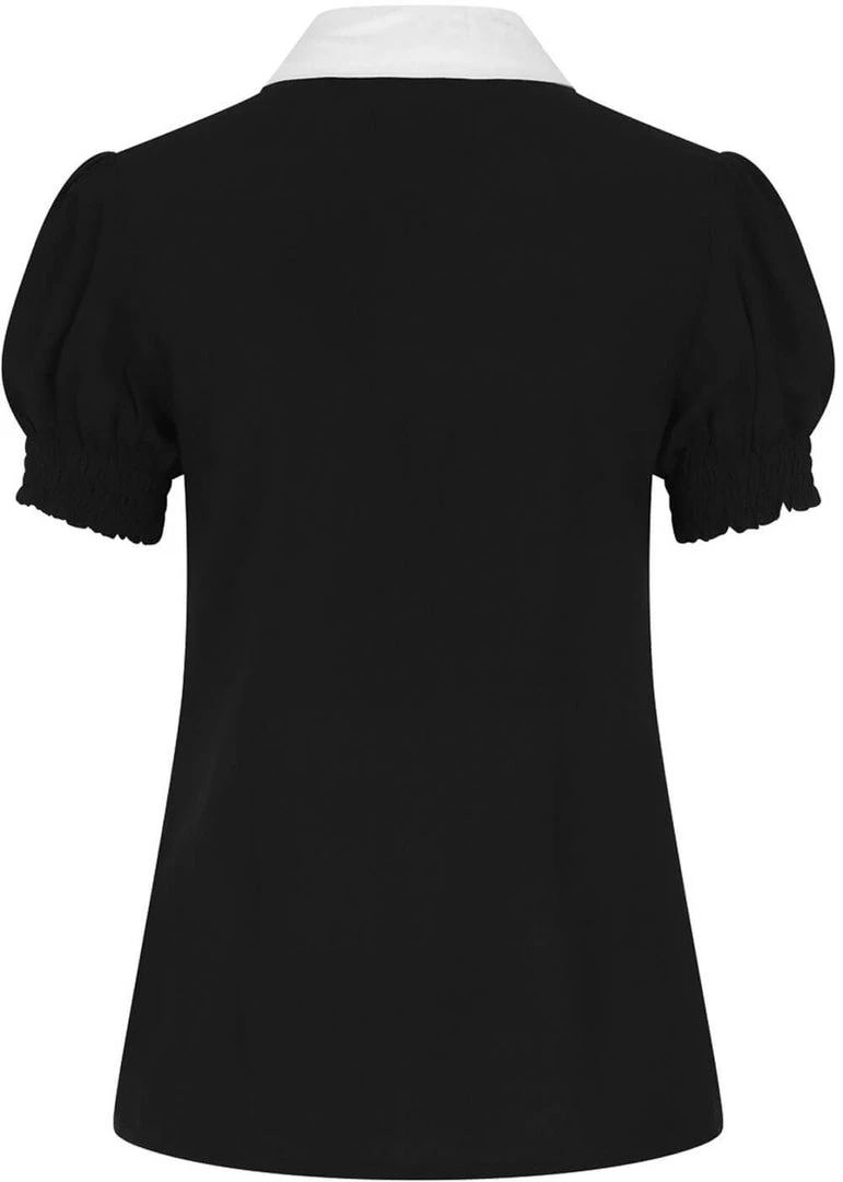 Hell Bunny Trixie Bats Blouse Black