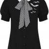 Hell Bunny Trixie Bats Blouse Black