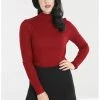 New In Hell Bunny Spiros 60's Jumper Burgundy