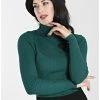 Hell Bunny Spiros 60's Jumper Dark Green