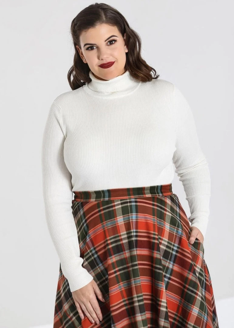 Hell Bunny Spiros 60's Jumper Ivory New In