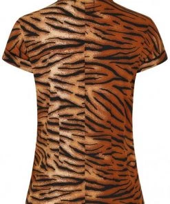 Hell Bunny Tora Tiger 40's Shirt Brown New In