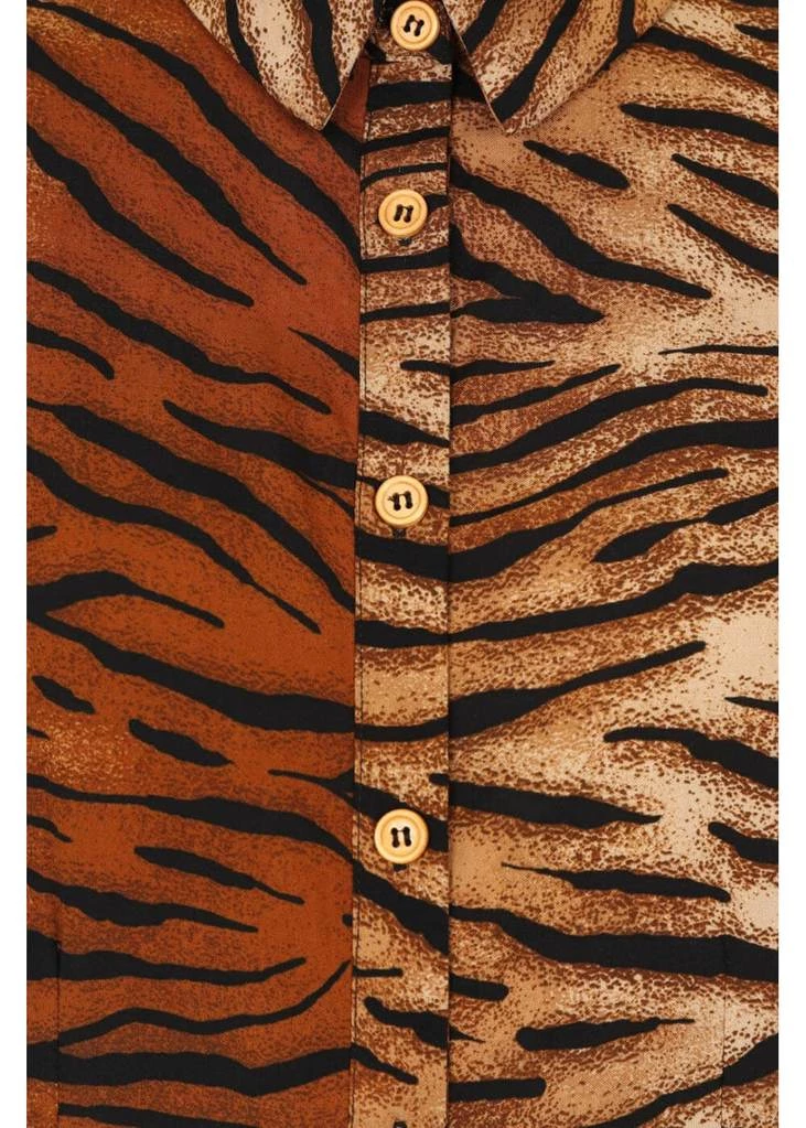 Hell Bunny Tora Tiger 40's Shirt Brown New In