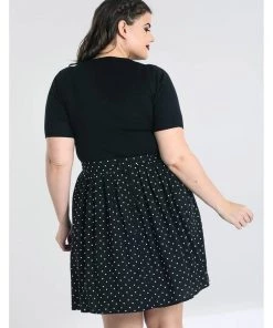 Hell Bunny Non Valentine Heart 60's Top Black New In