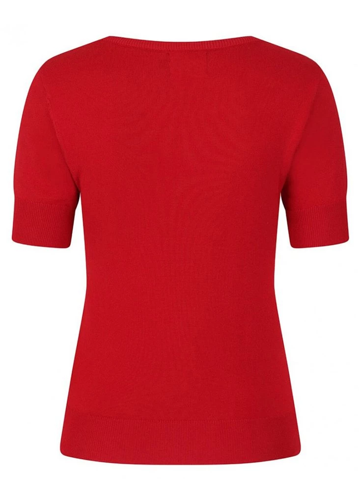 New In Hell Bunny Heart 60's Top Red