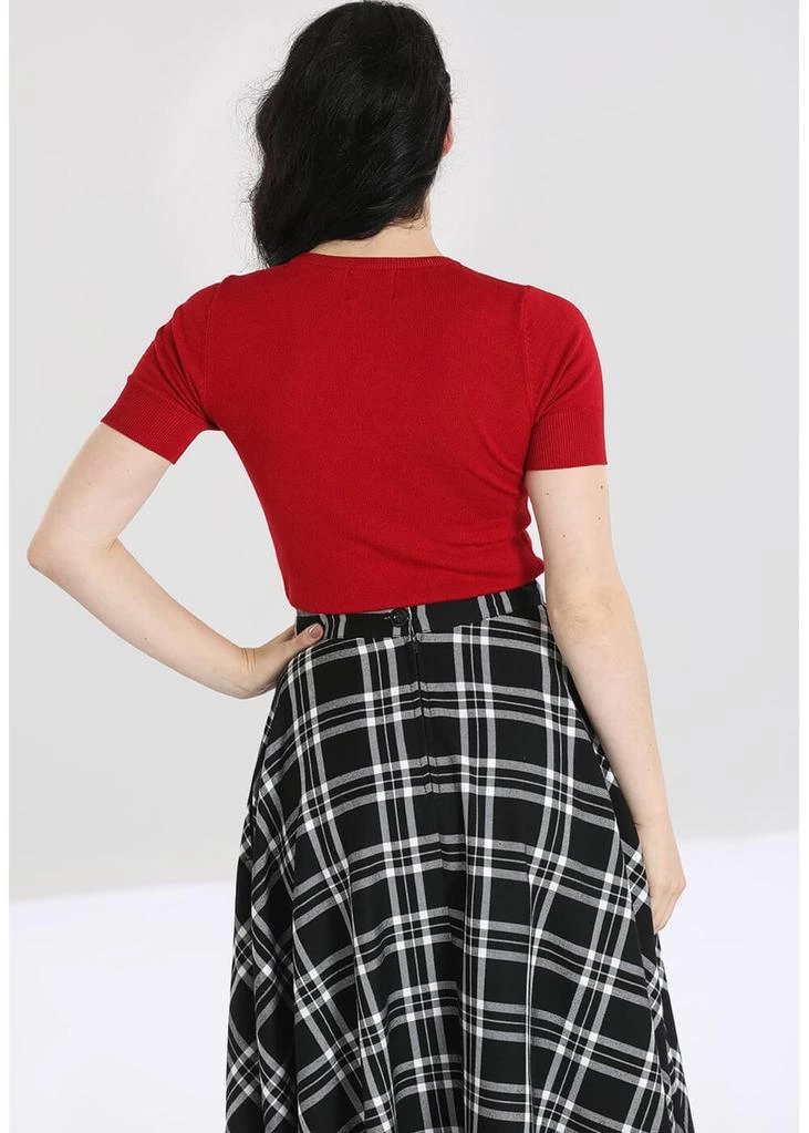 New In Hell Bunny Heart 60's Top Red