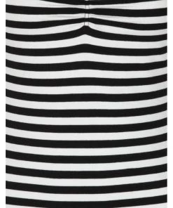 New In Hell Bunny Warlock Striped 60's Top Black White