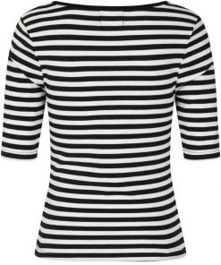 New In Hell Bunny Warlock Striped 60's Top Black White